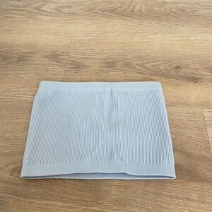 Light blue Ribbed Tube Top